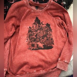 Torrid Burgundy Graphic Crew Neck Sweater